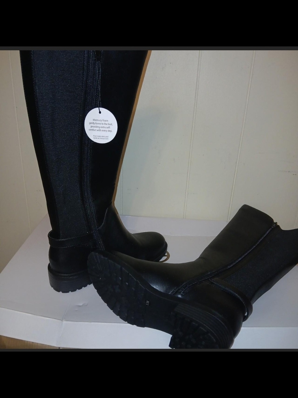 Black Knee-High Riding Boots